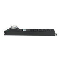 Multiprise IEC C19 à 8 voies avec prises verrouillables, unité de distribution d'alimentation (PDU) commutée pour montage en rack