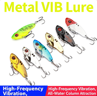 Leurre VIB vibrant coulant, type petit serpent, dos fin, en métal, longue portée, pour poisson mandarin, culter et bar.