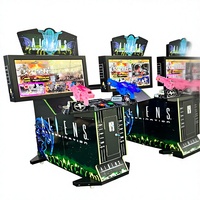 Haute qualité simulateur passionnant monnayeur enfants intérieur extraterrestres temps crise 4 Machine de jeu de tir d'arcade