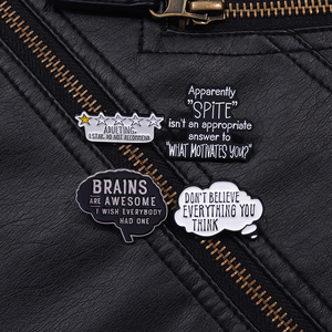 Humor sarcasmo esmalte pines personalizado no creer todo lo que piensas broches insignias de solapa ropa joyería divertida regalo para amigo - Product Image 4