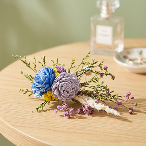 Corona de Flores de Ratán Hecha a Mano, Adorno Floral de Paja con Detalles de Perlas para Decoración del Hogar, Regalo - Product Image 2