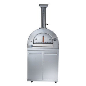 Four à <span class=keywords><strong>pizza</strong></span> italien en acier inoxydable pour cour extérieure, grill à charbon et bois, four de cuisson, rôtissoire, barbecue - Product Image 2