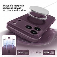 Coque de téléphone magnétique antichoc en TPU compatible pour iPhone 17/18 Pro Max avec fonction AI et protection des touches