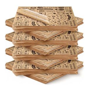 Feuilles de papier alimentaire personnalisées résistantes à l'huile, papier ciré jetable pour emballage alimentaire, papier anti-graisse - Product Image 1