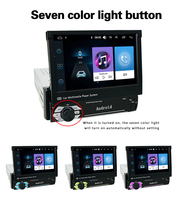 Autoradio Android 14 avec écran tactile rétractable de 7 pouces, GPS, Wifi, autoradio 1 Din, écran télescopique
