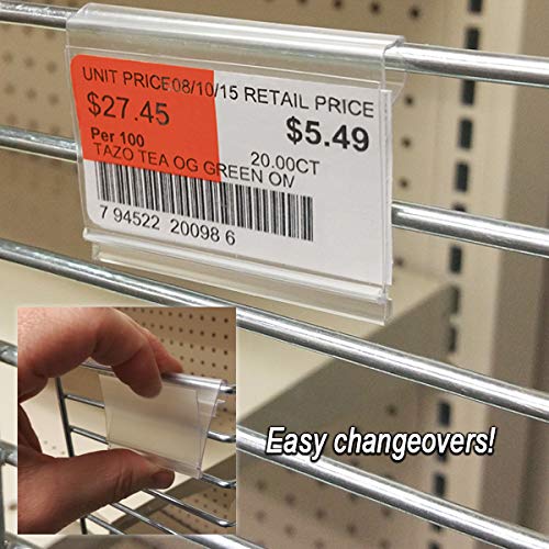Aulufft Clear Plastic Label Holder, 120 PCS Retail Price Shelf Tag - View #9