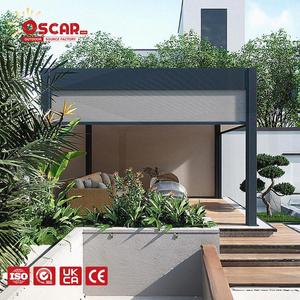 Abri extérieur hexagonal extensible avec rideau rétractable, adapté au jardin, au patio, à la cour, <span class=keywords><strong>pergola</strong></span> rétractable de 350 cm - Product Image 1