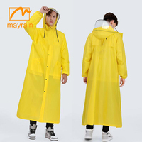 Imperméable à capuche en EVA léger et personnalisé en gros imperméable pour le cyclisme ou le camping réutilisable et portable avec de longs traits