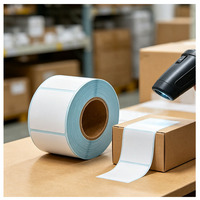 Rouleau d'étiquettes codes-barres thermiques directes 60x40mm, résistantes à l'eau, au feu et à la rayure, autocollantes vierges pour le marquage des petits produits et des références SKU
