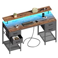 Bureau d'ordinateur avec tiroir et prises de courant support pc table d'ordinateur bureau d'angle meubles