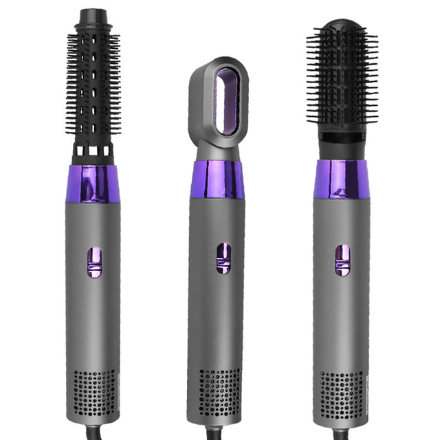 Professional Auto-Rotating Negative Ionic Hair Dryer and Curling Wand Detachable Electric Hair Straightener Straightening Brush