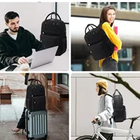 Sac à dos pour femme avec logo personnalisé, rechargeable par USB, imperméable, léger, pour les voyages, l'école et les trajets quotidiens