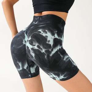 Fitness Gym Shorts Pantalones de verano sin costuras Leggings de cintura alta Ropa deportiva Deporte Short Tie Dye Yoga Shorts para mujeres - Product Image 2