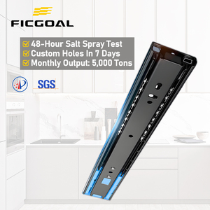 FICGOAL Customizable Cold Rolled Steel 3-Fold <strong>Soft</strong> <strong>Close</strong> <strong>Slide</strong> 45mm <strong>Drawer</strong> <strong>Slide</strong> for Industrial <strong>Suppliers</strong> Kitchen <strong>Drawer</strong> Rail - Product Image 1