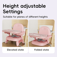 Chaise d'alimentation portable en plastique Prodigy MBC01, siège rehausseur multifonctionnel pour bébé, pieds antidérapants, chaises hautes et rehausseurs
