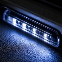 Lampu Peringatan Pintu Mobil Nirkabel LED Sensor Pintu Terbuka Lampu Strobo Anti-tabrakan Lampu Dekorasi Interior Mobil