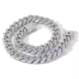 22MM Cuban <b>Chain</b> Necklace 925 Sterling Silver Gold Plated Moissanite Hip Hop Jewelry Luxury <b>Iced</b> <b>Out</b> Statement for Men Women - Product Image 6