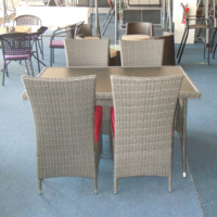 Ensemble de table et de chaises en osier pour salle à manger en rotin Offre Spéciale