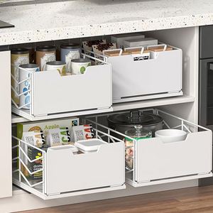 <b>Kitchen</b> Durabox Sliding Cabinet Wire Drawer <b>Basket</b> <b>Pull</b> <b>Out</b> Storage Under Sink Organizer Sliding Cupboard Drawers for Cabinets - Product Image 1