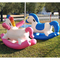 Jouet gonflable commercial de cheval à bascule de PVC pour le jeu extérieur d'amusement d'enfants avec le cheval flottant durable