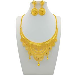Ethnic 22k Gold Plated Crystal Trendy Flower Bridal Wedding Women's Jewelry <b>Sets</b> Necklace Earrings Ring <b>Bracelet</b> Dubai Setting - Product Image 5