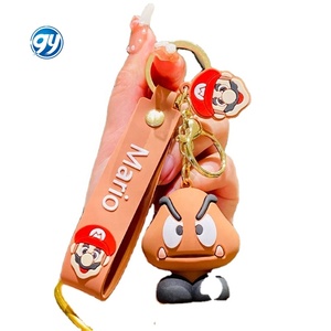 Super Marioed Bros Kawaii poupée porte-clés vert dinosaure Anime figurines jouets dessin animé <span class=keywords><strong>cartable</strong></span> clé pendentifs étudiants enfants cadeaux - Product Image 1