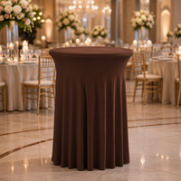 Housse de table extensible pour cocktail 80x110cm, finition moderne élégante, polyester imperméable pour comptoir de bar, petite table, de marque