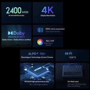 <span class=keywords><strong>Xiaomi</strong></span> โปรเจคเตอร์ฉายภาพในโรงภาพยนตร์เลเซอร์<span class=keywords><strong>2</strong></span> 4khome <span class=keywords><strong>4K</strong></span> แบบ Ultra HD 2400 ANSI Lumens 3GB RAM Android OS สำหรับห้องนอนห้องนั่งเล่น - Product Image 3