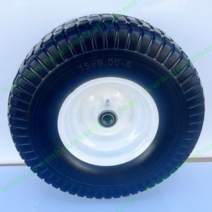 Pneu et roue anti-crevaison <span class=keywords><strong>de</strong></span> haute qualité <span class=keywords><strong>de</strong></span> 15 pouces pour tondeuse à gazon, <span class=keywords><strong>roues</strong></span> en mousse PU <span class=keywords><strong>6</strong></span>.00-<span class=keywords><strong>6</strong></span> pour tondeuse à gazon, épandeur, <span class=keywords><strong>poussette</strong></span> et chariot - Product Image 2