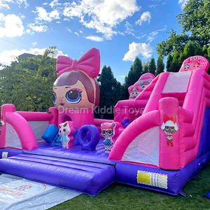 Château <span class=keywords><strong>gonflable</strong></span> pour filles princesse rose avec toboggan, trampoline <span class=keywords><strong>gonflable</strong></span>, aire de jeux <span class=keywords><strong>gonflable</strong></span> pour enfants en plein air - Product Image 3