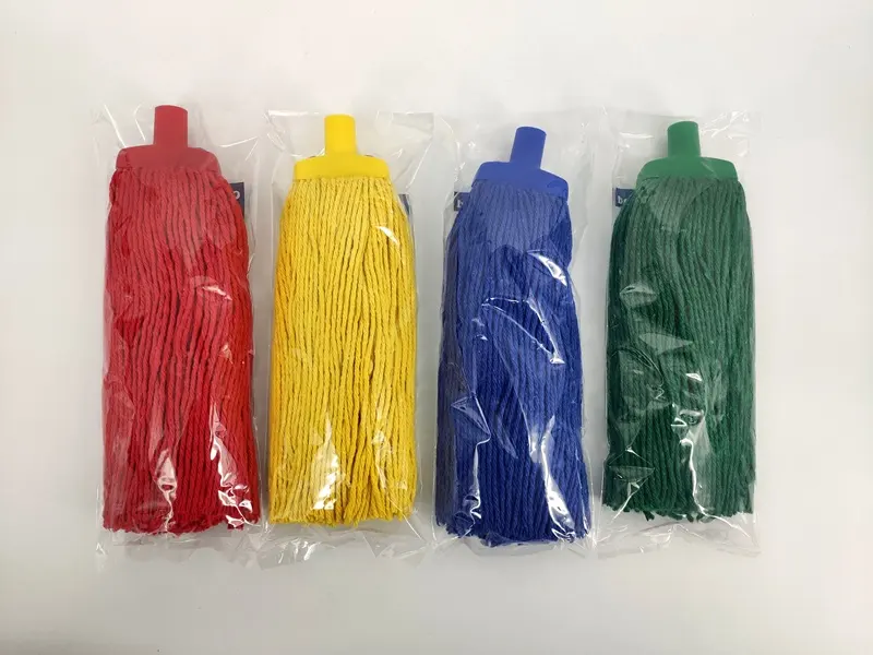 Wholesale Custom Floor Cleaning Mop Refill Cotton Polyester Fabric Mop Replacement Heads