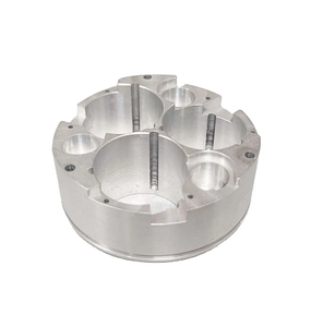 CNC Machined Aluminum Multi Cavity Round Housing, Custom Multi Hole Circular Mechanical Shell Components - Product Image 1