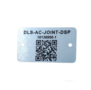 Piastra metallica anodizzata in alluminio anodizzato personalizzata da 2*2 pollici con Logo aziendale QR Code - Product Image 1