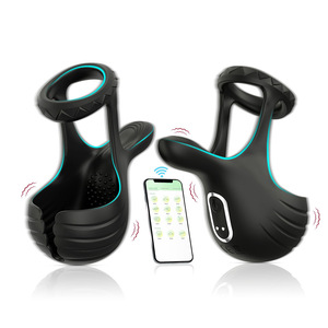 Glans Vibrator testis pria, mainan seks dewasa Chastity pemijat Glan bola skrotum cincin Penis bergetar - Product Image 4