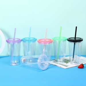 Taza de plástico luminosa, bebida de jugo, leche, té, café, bebida fría, botella de paja, taza luminosa para fiesta - Product Image 6