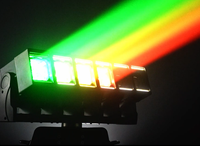 Lyre LED mobile 6*60W à faisceau lumineux RGBW avec bande émettrice, barre mobile LED Snake pour scène et DJ, avec DMX512, fonction Focus et Flash