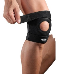 Genouillère réglable pour la protection sportive, noire, taille unique, soutien par compression, fixation articulaire unisexe - Product Image 2