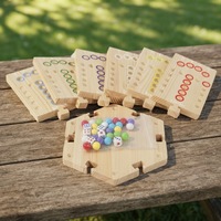Jeu de société en bois Jackaroo à assembler et détachable pour 4 et 6 joueurs - Jeu de table éducatif et écologique avec impression couleur intégrale