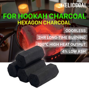 Carvão para Shisha HELIOCOAL Premium, Feito à Máquina, Sem Odor, Certificado ISO, Cubos de Carvão Sem Fumaça, Queima Prolongada para Lounge de Hookah - Product Image 1