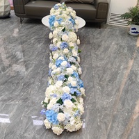 Nouveauté Chemin de table en fleurs artificielles blanches et roses Décoration de mariage Jardins Événements