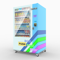 Desain baru kapasitas besar sekolah/kantor/taman 24 jam melayani kustom minuman dan makanan ringan mesin penjual Combo