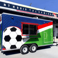 Remolque de Comida de Fútbol de 14 pies, Totalmente Equipado, Remolque de Comida para Zona de Aficionados de Fútbol y Barbacoa, Tamaño Personalizado, en Venta en EE. UU., Canadá y México