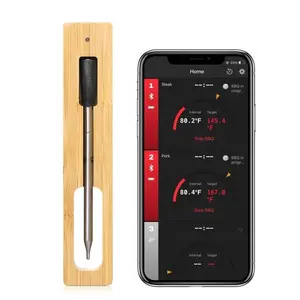 165ft Smart Wireless Fleisch thermometer mit großer Reichweite und Bluetooth für Ofen, Grill, Küche, Grill, Raucher, Sous Vide, Rotis serie