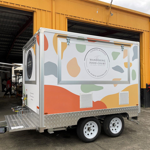 รถขายไอศกรีม รถพ่วงขายพิซซ่า รถคาราวาน รถขายอาหารเคลื่อนที่ ร้านอาหารเคลื่อนที่แบบกำหนดเอง รถขายผลไม้ทำจากแผ่นสังกะสี - Product Image 4