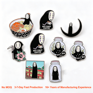 Pins Metálicos de Anime Personalizados, Divertidos, de Películas Japonesas, con Esmalte Suave, del Hombre Sin Rostro, en Relieve, Coleccionables, para Niños y Amigos - Product Image 1