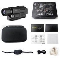 Télescope monoculaire numérique de vision nocturne infrarouge avec zoom 8x amélioré, lunettes de vision nocturne 128 Go pour la chasse en pleine obscurité