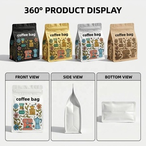 Sacs à café personnalisés avec logo, mats, résistants à l'humidité, à fond plat, imprimés sur mesure pour café torréfié, espresso, 250g, 500g, emballage pour café - Product Image 6