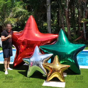 <span class=keywords><strong>Centre</strong></span> <span class=keywords><strong>commercial</strong></span> géant de Noël Big Shiny PVC Silver Gold Xmas Reflective Gonflable Metallic Mirror Stars Moon Cloud Ball - Product Image 3