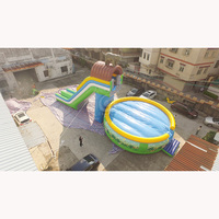 Équipement de parc d'attractions de jeux d'eau d'amusement de piscine gonflable moulue populaire de conception