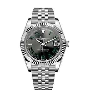 Nuovo <span class=keywords><strong>Orologio</strong></span> Meccanico S Sportivo con Quadrante Romano, Design <span class=keywords><strong>Verde</strong></span> Rettentile, Multifunzione, Cinturino in Acciaio, da <span class=keywords><strong>Uomo</strong></span>, Business, NH35 - Product Image 1